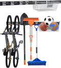 Garage Tool Organizer Wall Mount 6PC Heavy Duty Hook 3PC Utility Rack Pack of 2 D8236