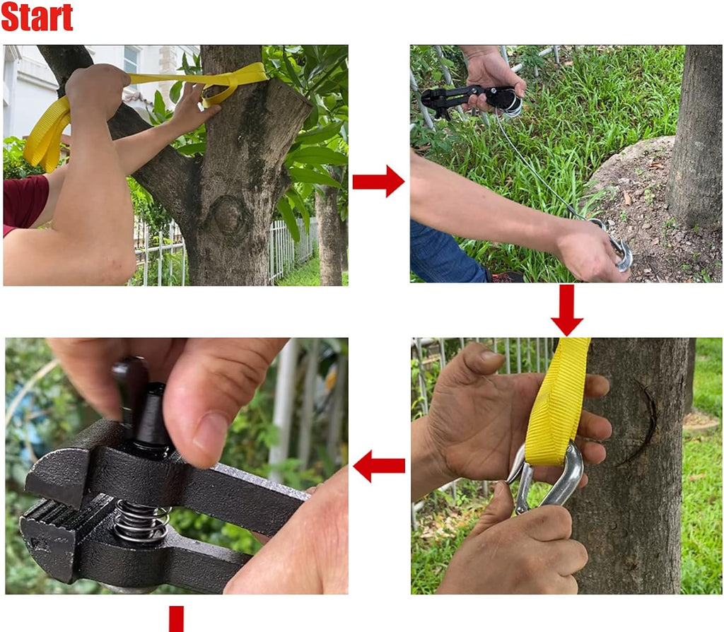 Zipline Tensioning Kit with Mini Ratchet, Cable Grip, Tree Sling, Pack of 2 K798