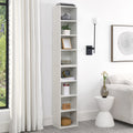 8-Tier Media Tower Rack Storage Cabinet with Adjustable Shelves J299