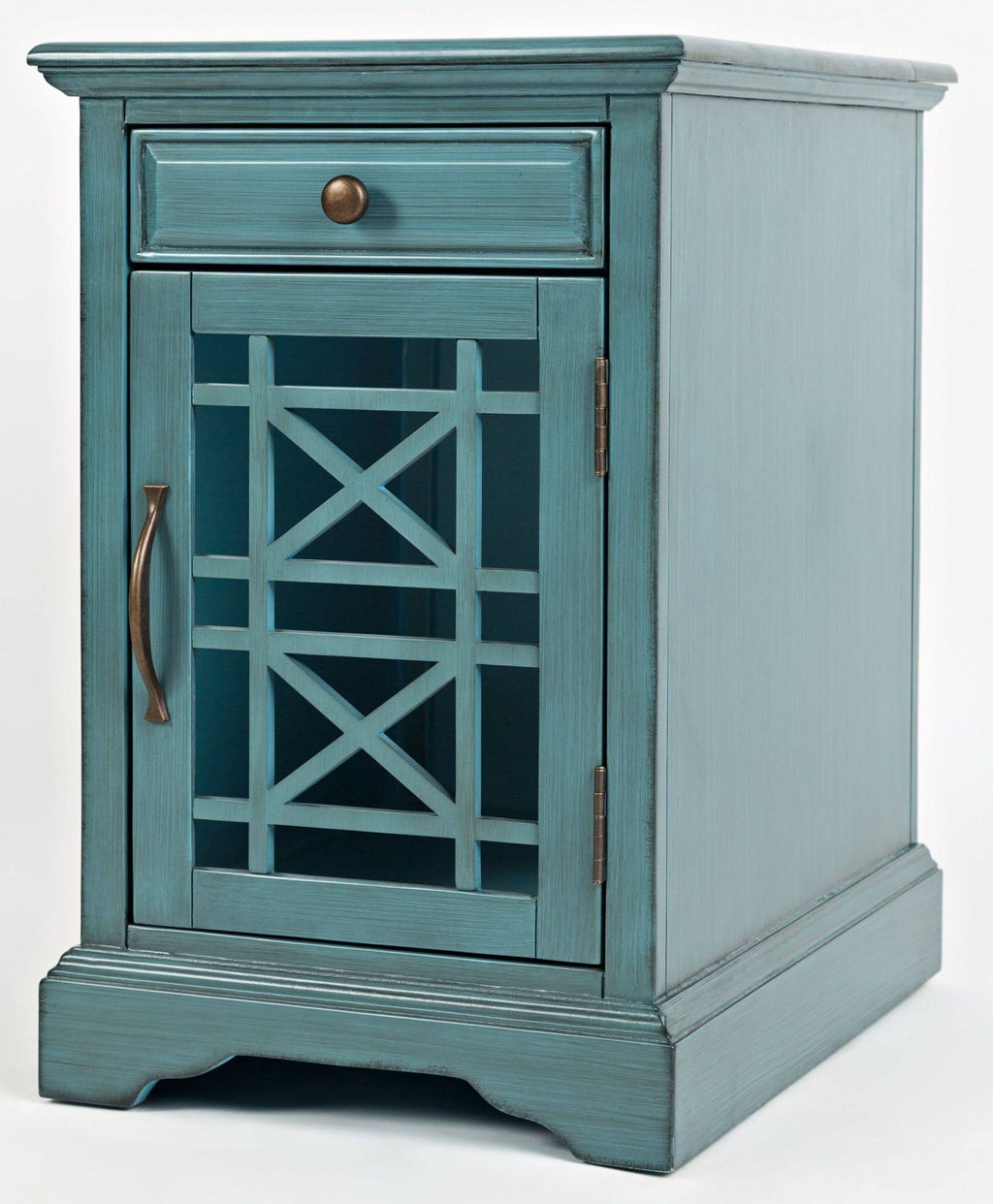 Antique Blue Power Chairside Table D105