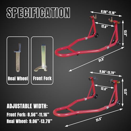 500Lbs Motorcycle Rear Wheel Lift Stands O93455