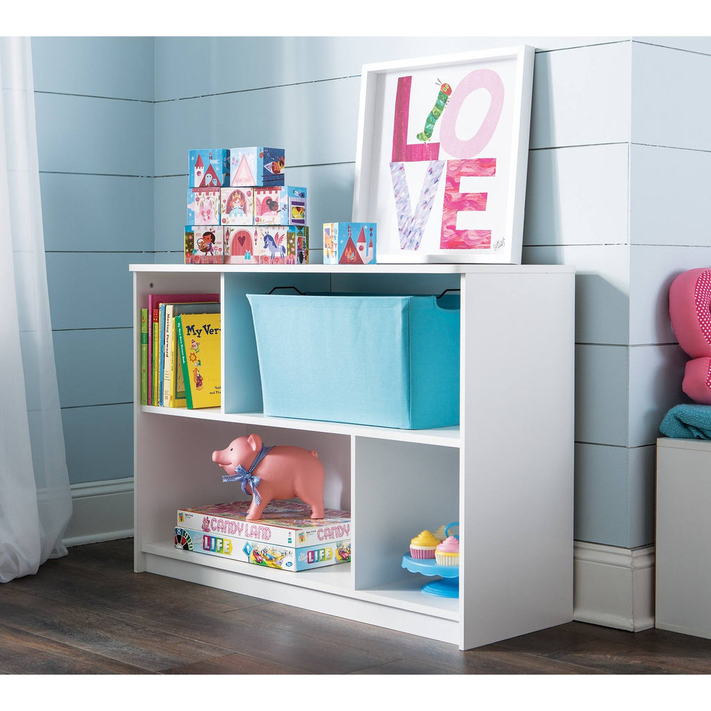 White 2-Tier Offset Bookcase X6257