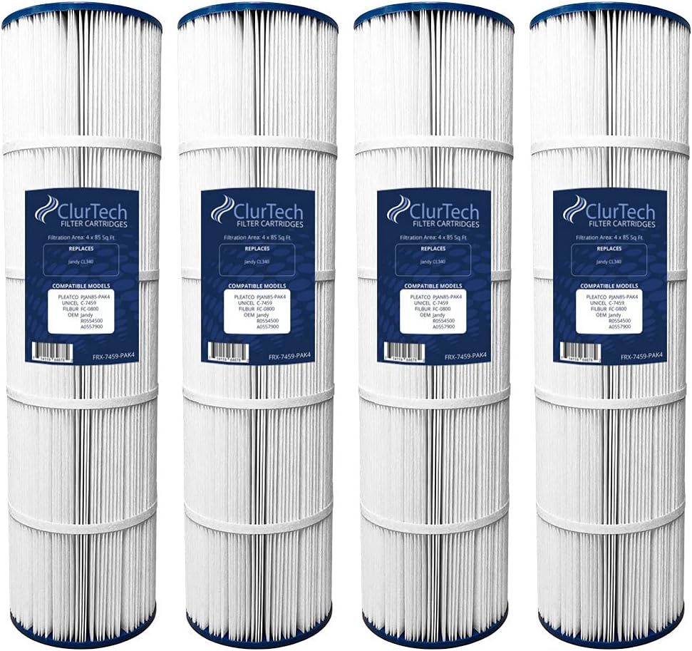 4 Pack Replacement Pool Spa Filter Cartridge, White B2812