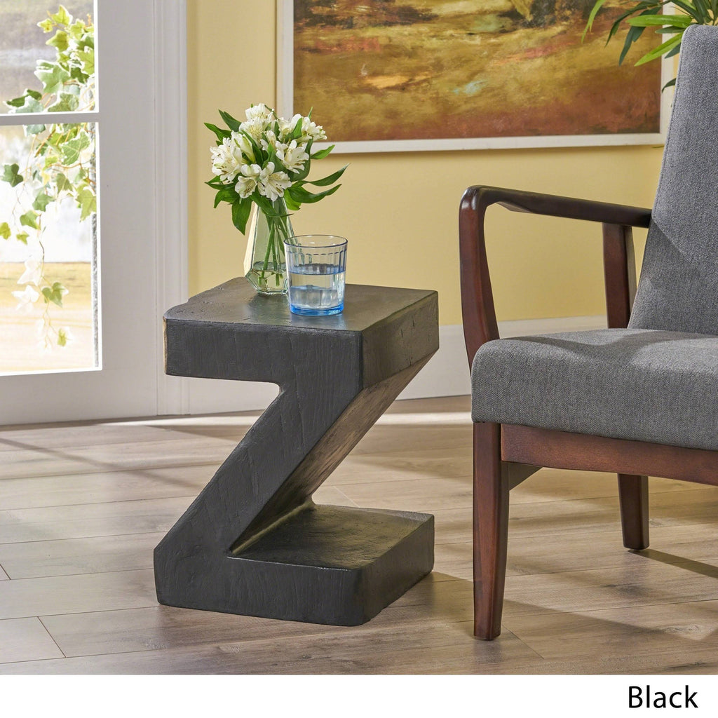 16 in. Light Gray Concrete Accent Table K1765