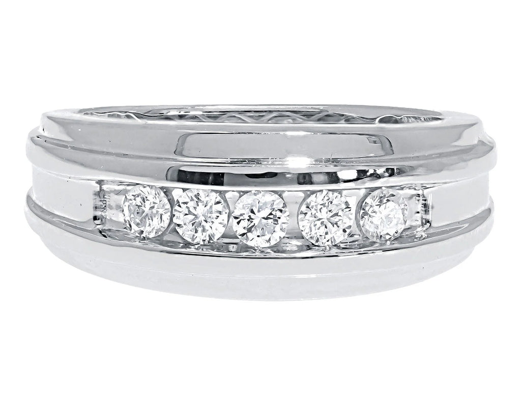14k White Gold Five Stone Diamond Ring U9886