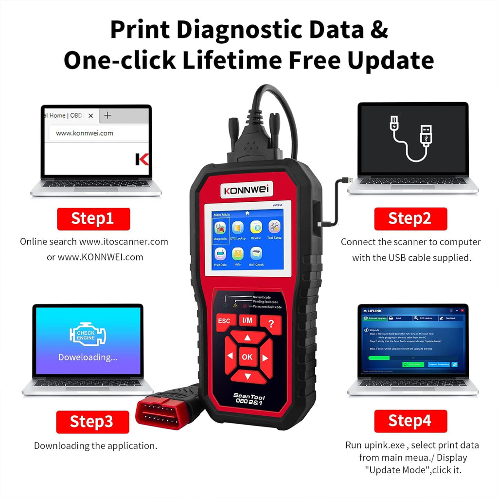 OBD II Scanner Diagnostic Scan Tool Pack of 2 V591129