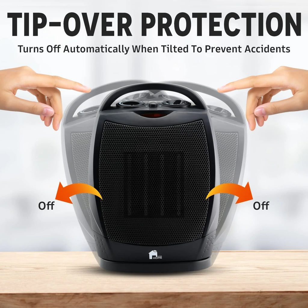 Portable Electric Space Heater 1500W/750W Oscillating D635
