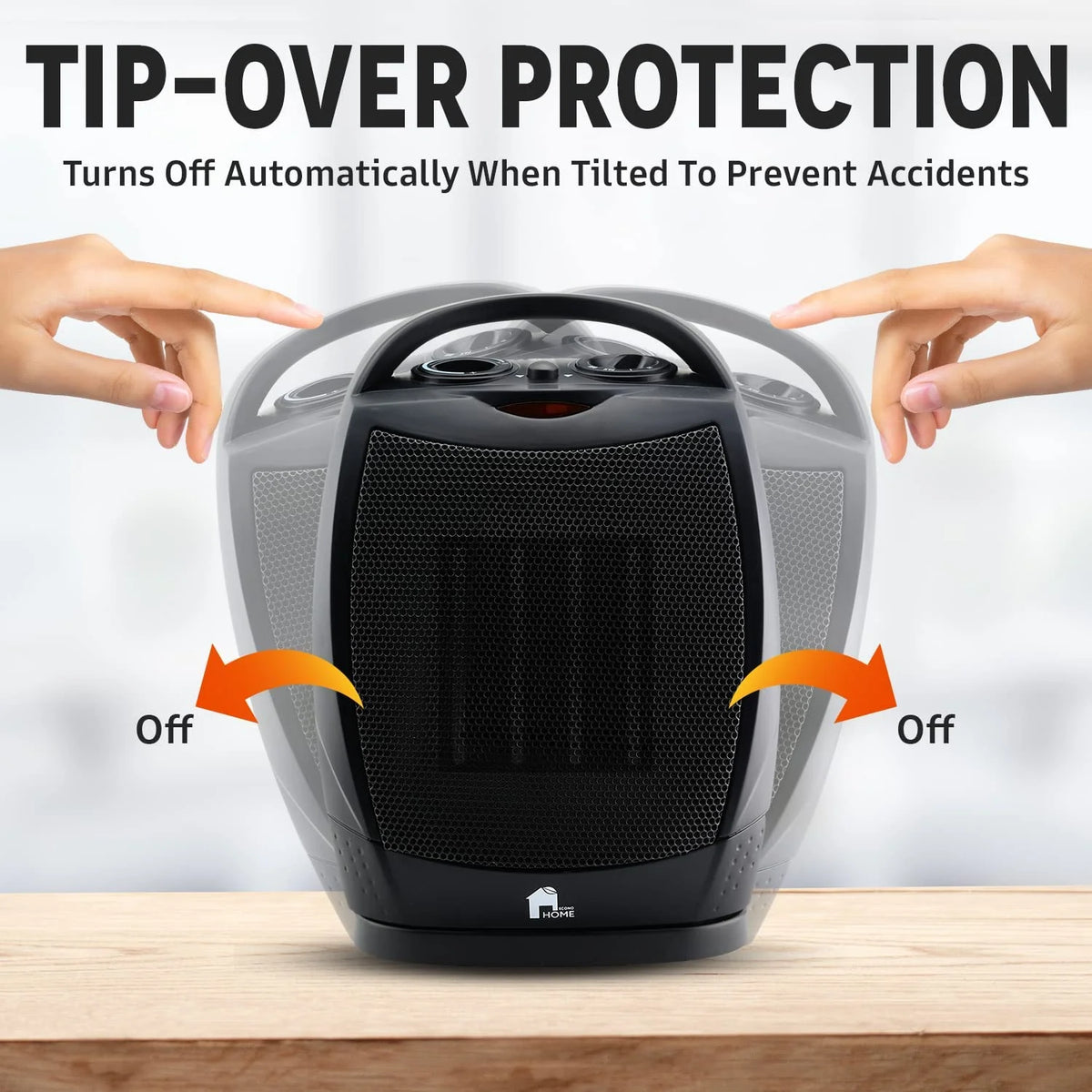 Portable Electric Space Heater 1500W/750W Oscillating D635