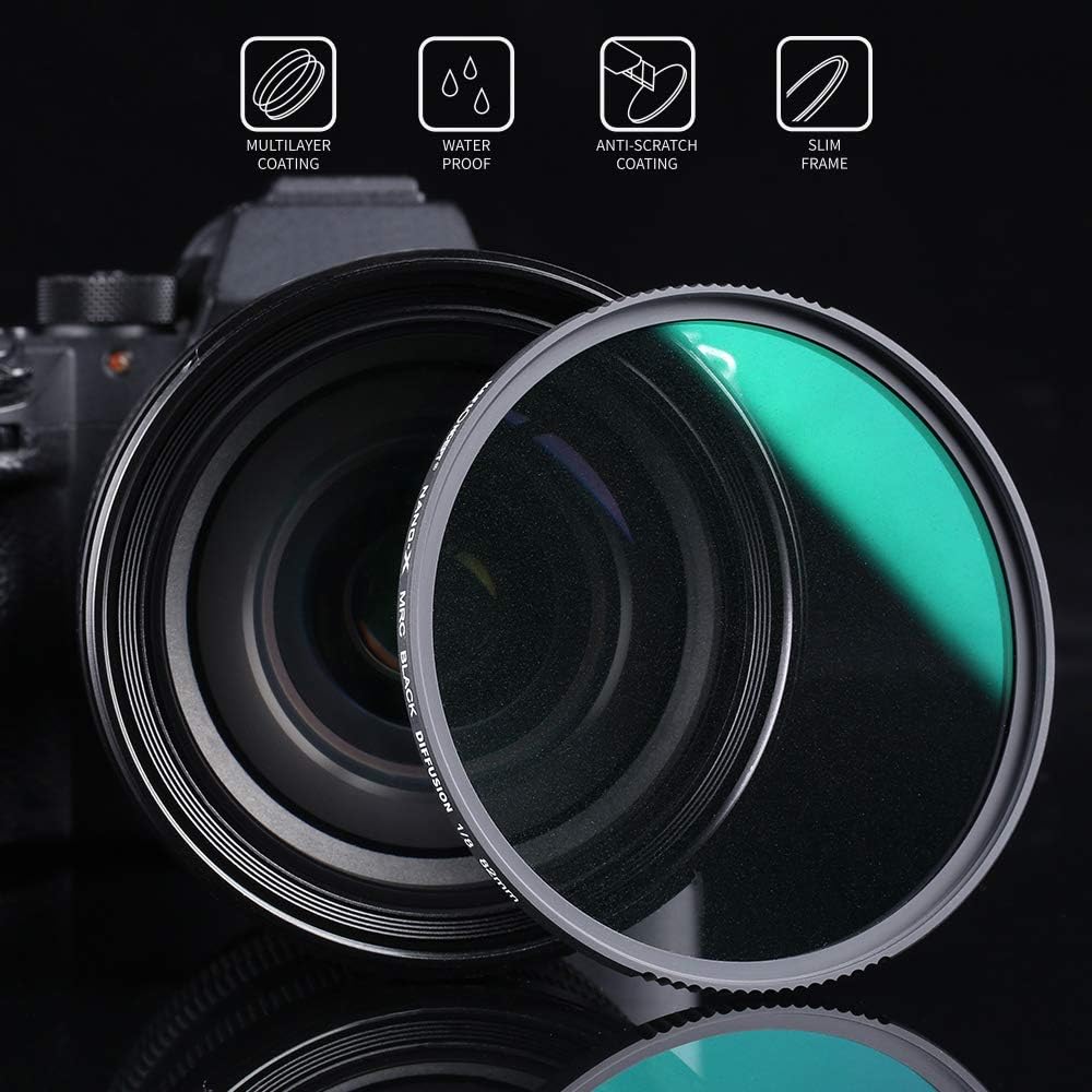 82mm Black Diffusion 1/8 Camera Lens Filter P5187