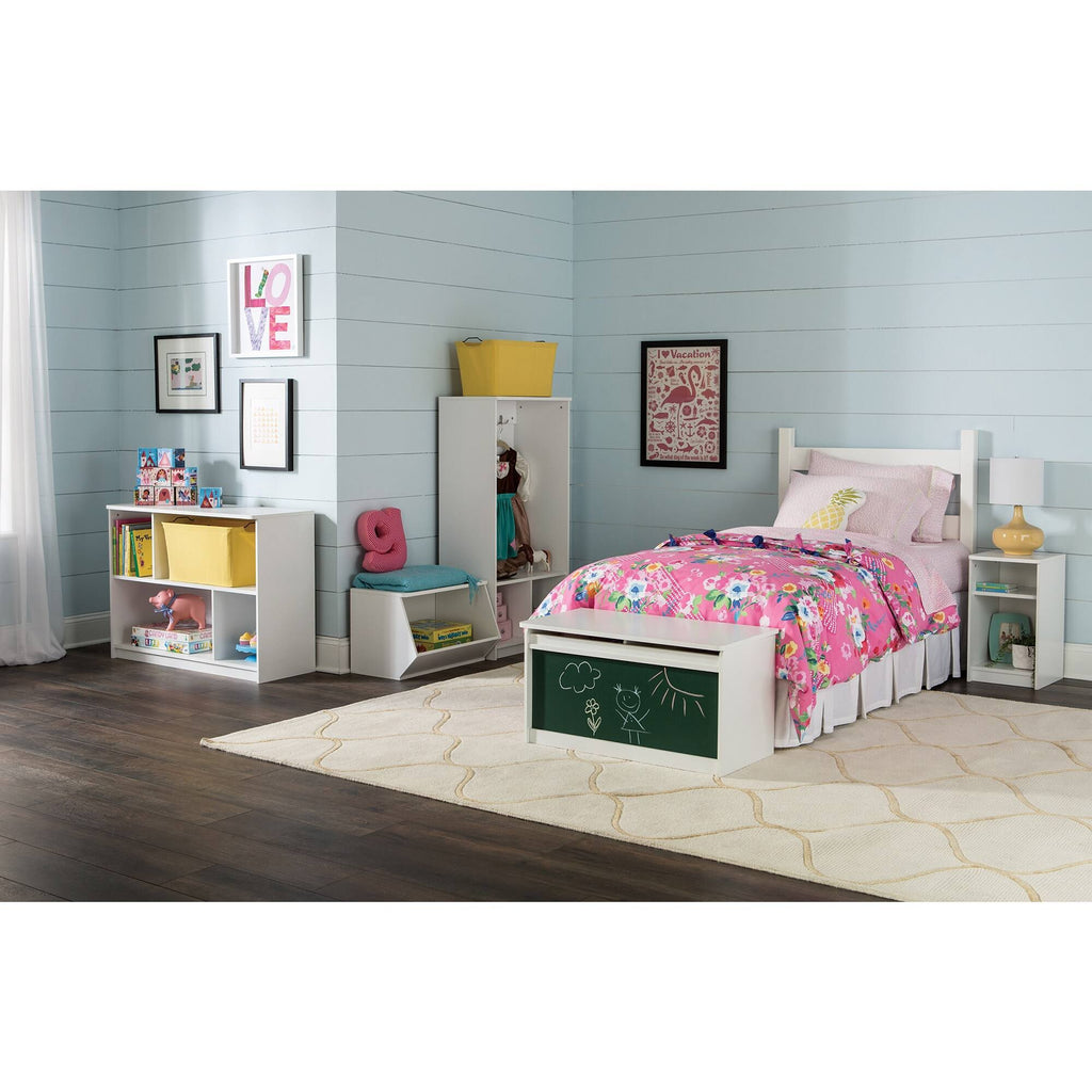 White 2-Tier Offset Bookcase X6257