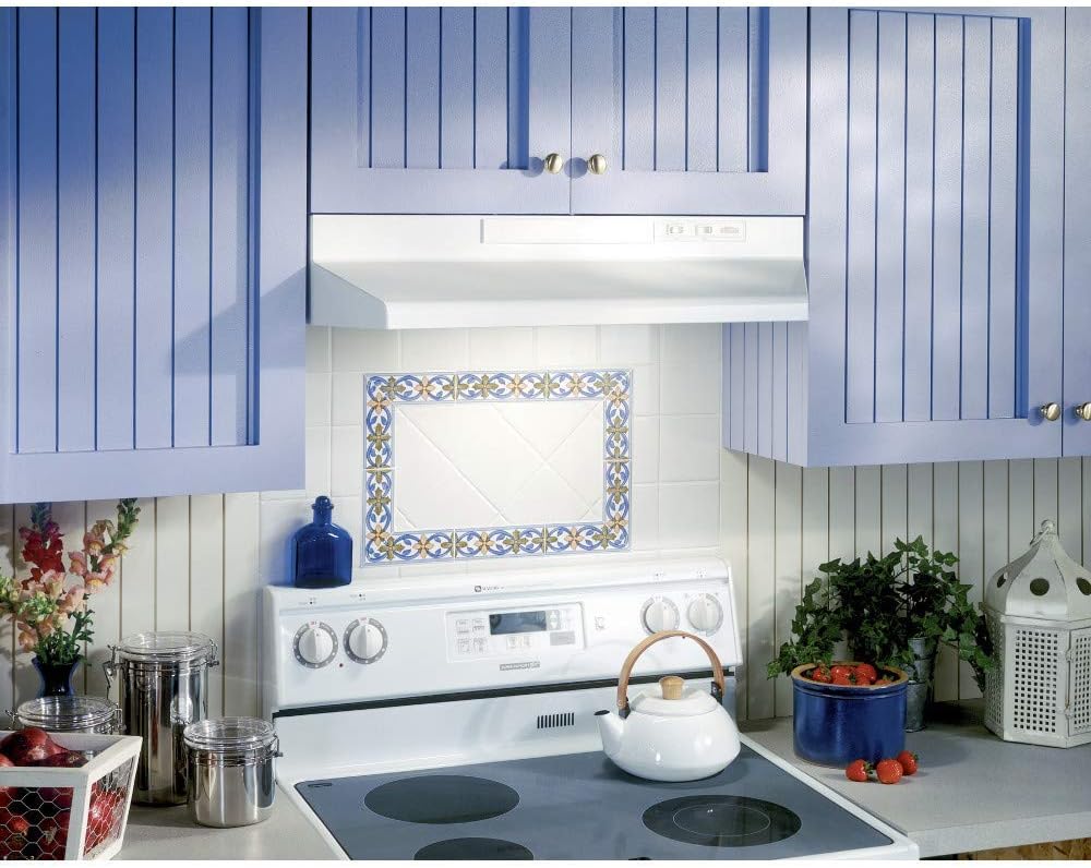 42-inch Under-Cabinet Range Hood with 2-Speed Exhaust Fan and Light, White V2455