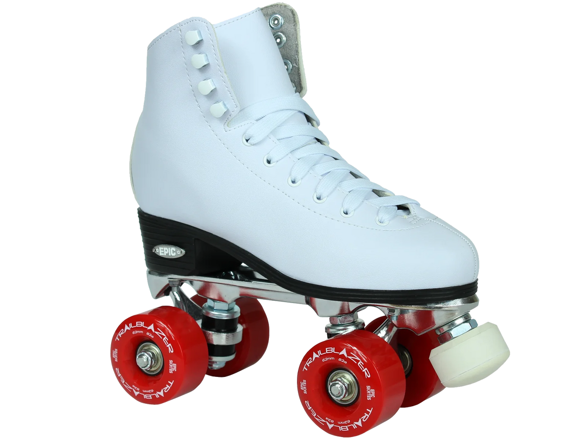 White/Red Quad Roller Skates Package I133544