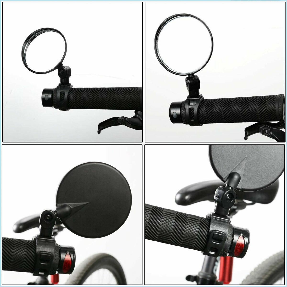 2Pcs Mini Bicycle Rotaty Handlebar Glass Cycling Rear View Mirror V24675