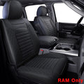 Black Waterproof Faux Leather Front Seat Covers M797608