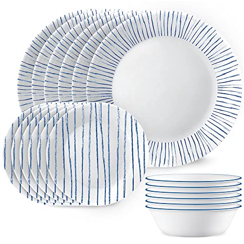 18-Piece Triple Layer Glass Dinnerware Set G448