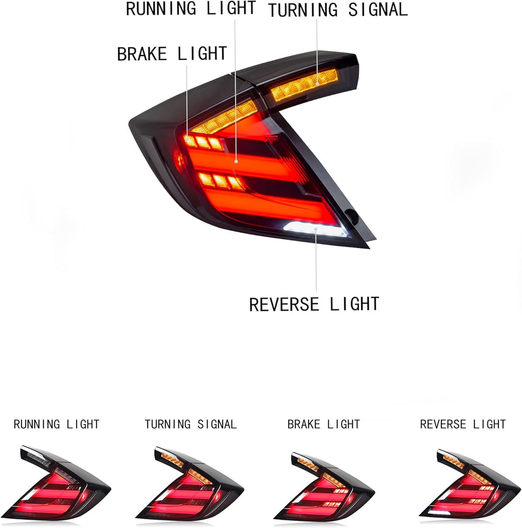 LED Tail Lights Assembly with Sequential Turning Signal C531175