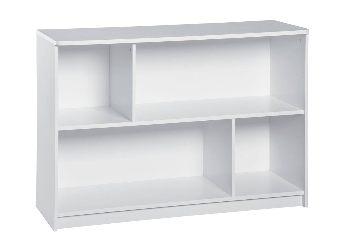 White 2-Tier Offset Bookcase X6257