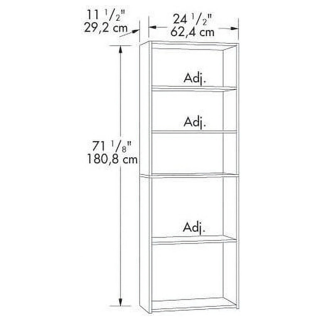5-Shelf Engineered Wood Bookcase Set of 2 P54815