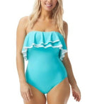 Ruffled Strapless One-Piece Swimsuit X890
