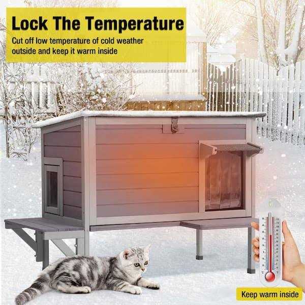 Insulated Outdoor Cat House D165043