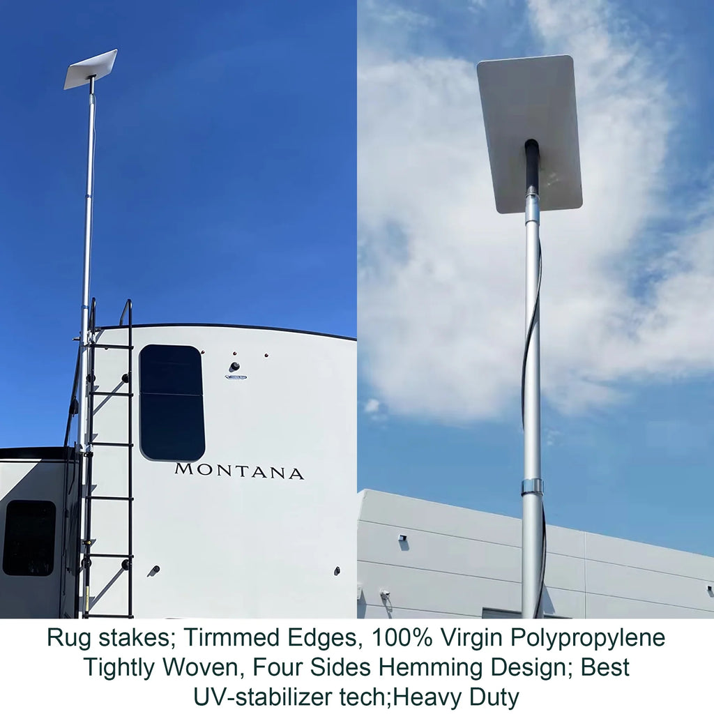 10FT Aluminum Pole with Installed Adapter for Starlink Dish Q80013