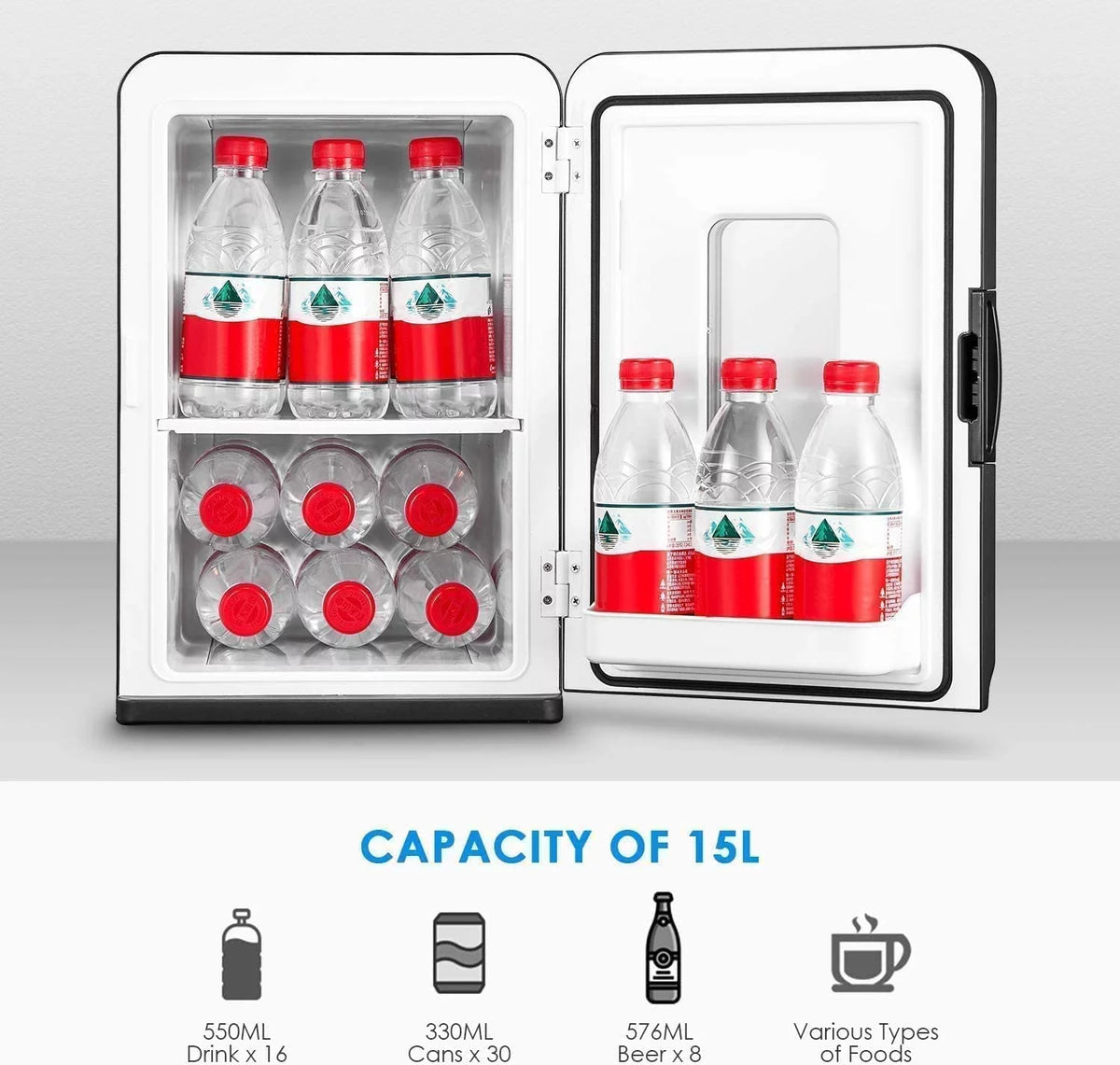 15 L Portable Cooler & Warmer Mini Fridge B57471