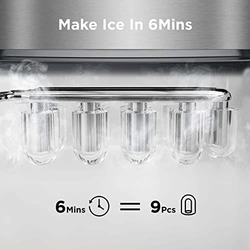 Countertop Ice Maker with Ice Scoop and Basket Z475337