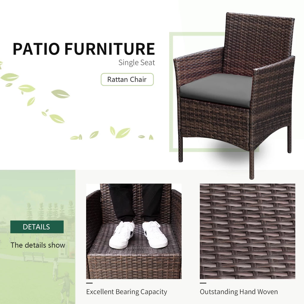 PE Rattan Set of 3 Patio Conversation Set L434200