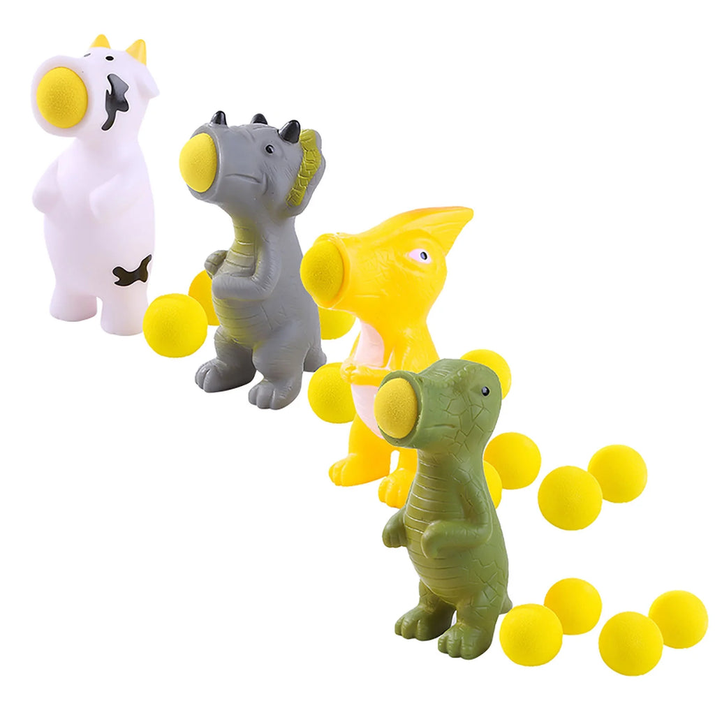 Cow Ball Blaster Animal Popper Toys With 5 Foam Balls U7950