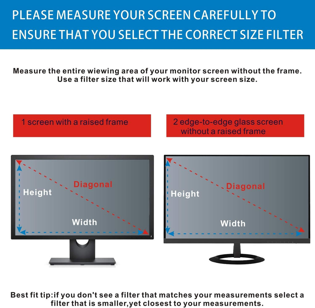 18.5-inch Widescreen Privacy Screen Filter, Pack of 2 M858