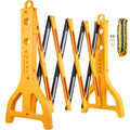 Expandable Mobile Plastic Safety Barricade 8.3ft Width 38” Height with Reflectors with 1 Chain L209976