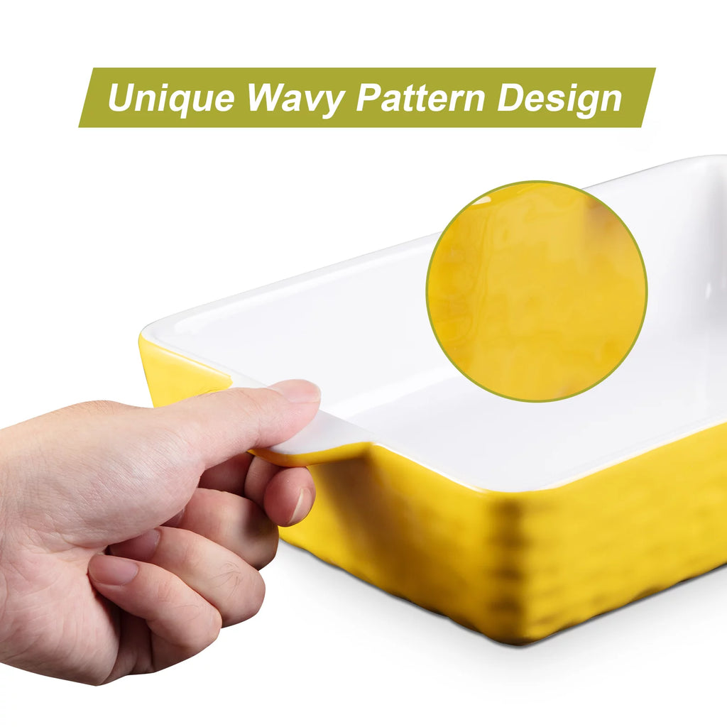 Ceramic Rectangular Baking Dish Set of 3 W67791