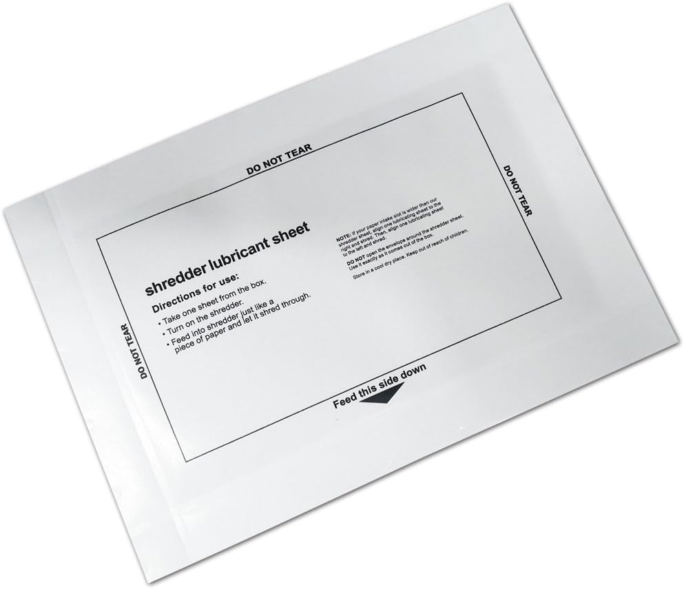 Shredder Lubricant Sheets (30 Pack) W448
