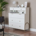 White 4 Drawer Dresser with Hutch P658352