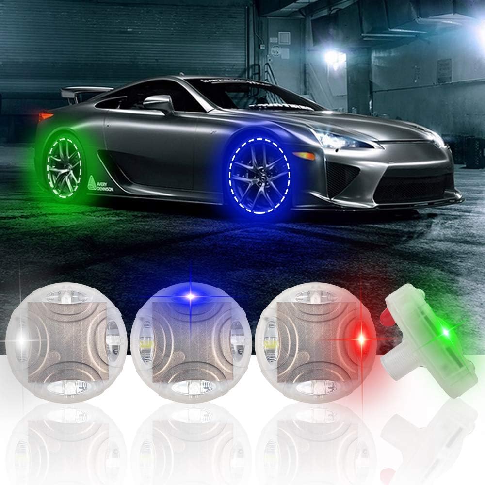 Solar Motion Sensor Wheel Tire Light 4Pack Y802