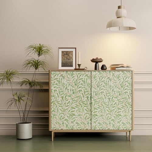 Sage Green Floral Peel and Stick Wallpaper 17.7in X 9.8ft Z631