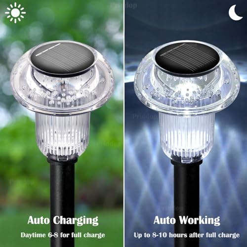 Solar Lights Outdoor 12 Pack LED Waterproof Color Changing Mushroom Shape Z54790