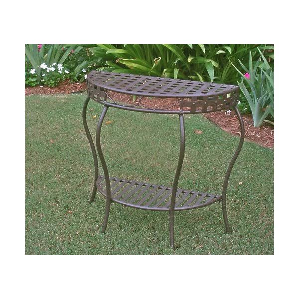 2-Tier Half Moon Table K249