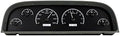 60 61 62 63 Chevy Pickup Truck VHX Analog Dash Gauges Black Alloy White Z923109