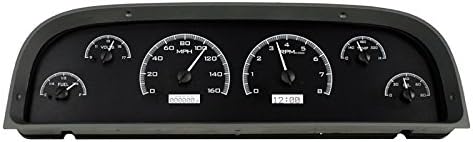 60 61 62 63 Chevy Pickup Truck VHX Analog Dash Gauges Black Alloy White Z923109