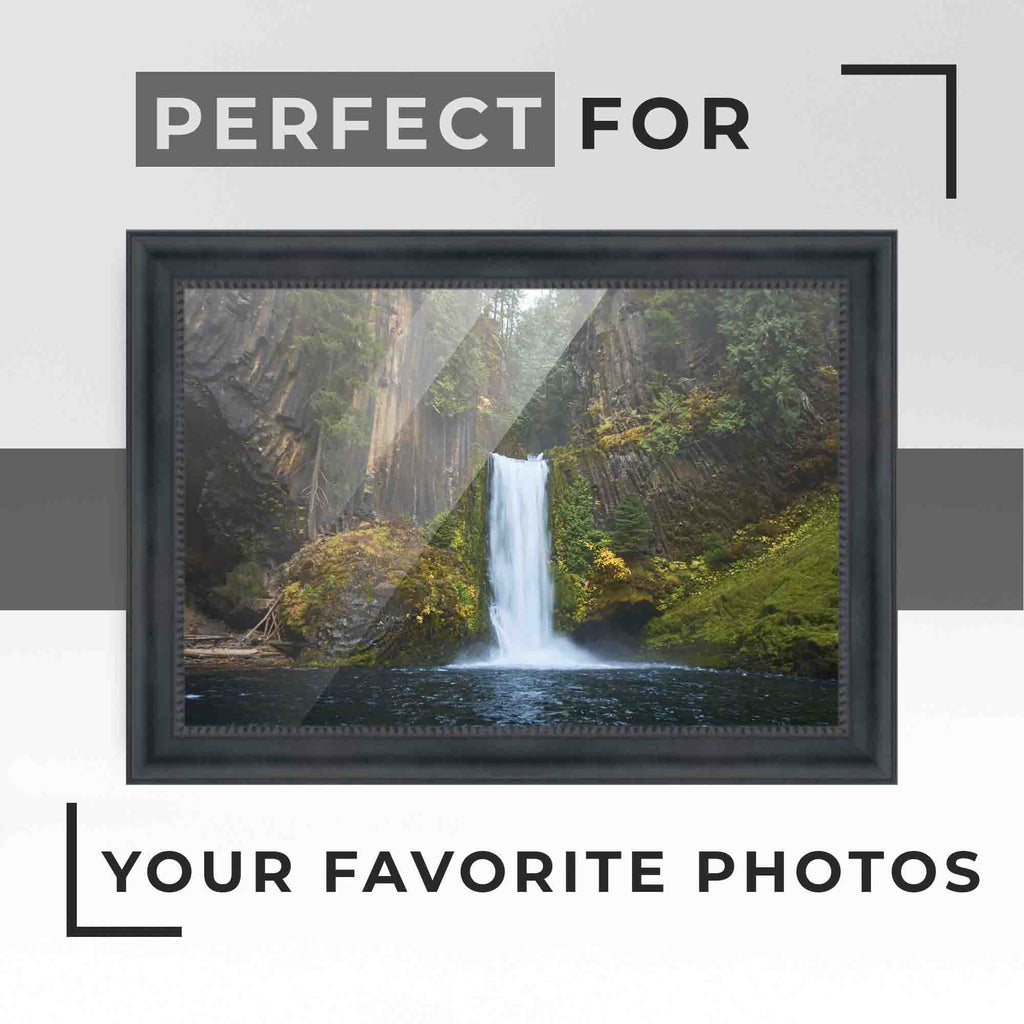 6x9 Black Real Wood Picture Frame L29519