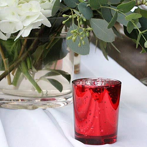 100pcs Speckled Red Mercury Glass Votive Candle Holder C4106