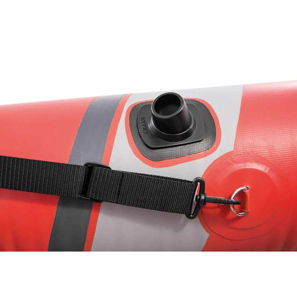 Inflatable 2 Person Vinyl Kayak with Oars & Pump, Red (2 Pack) A49817