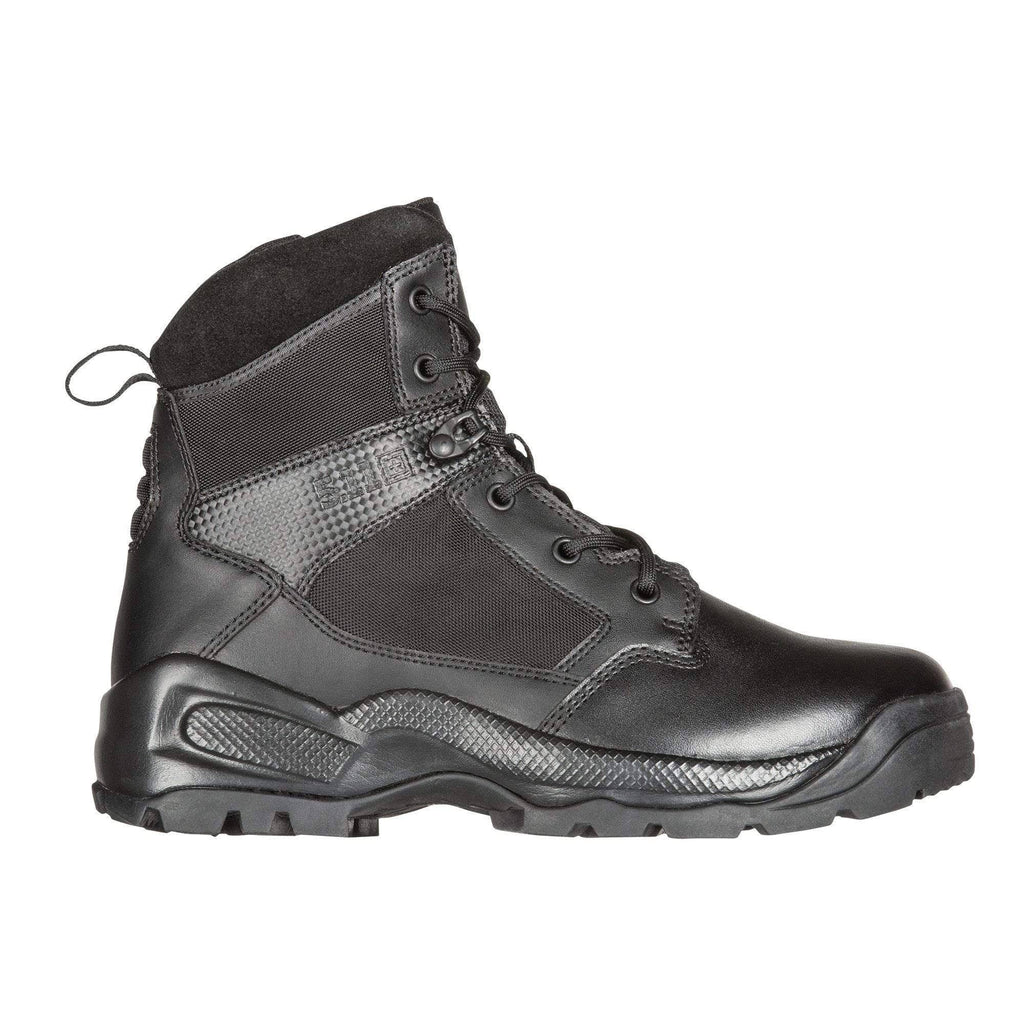 Black 6 inch Side Zip Boots R3341