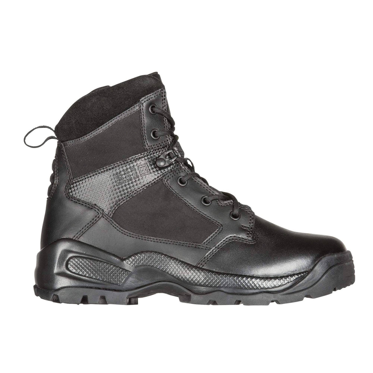 Black 6 inch Side Zip Boots R3341