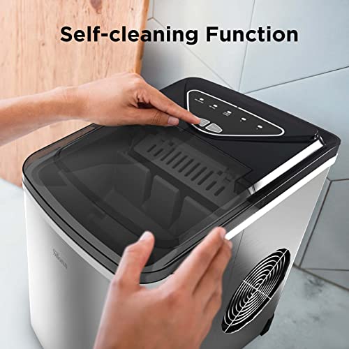 Countertop Ice Maker with Ice Scoop and Basket Z475337