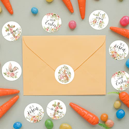 1000Pcs Assorted Round Christmas Stickers in Roll O549519