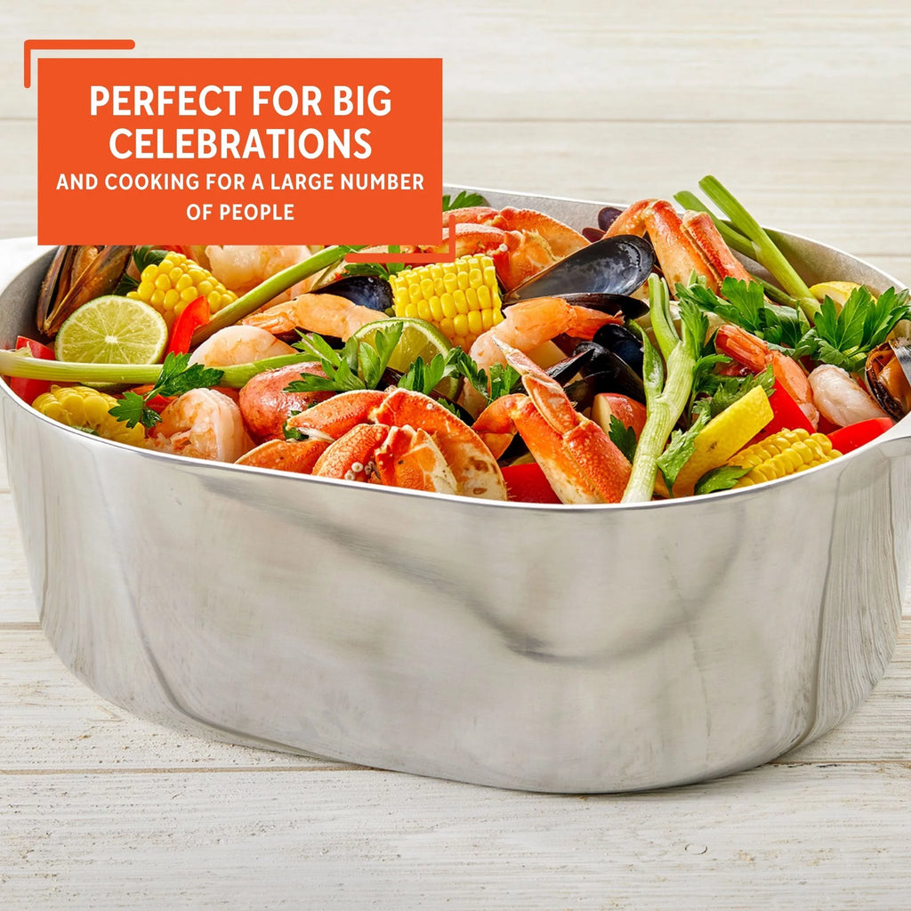 15 inch Cast Aluminum Roaster Pan with Lid and Roasting Tray T714