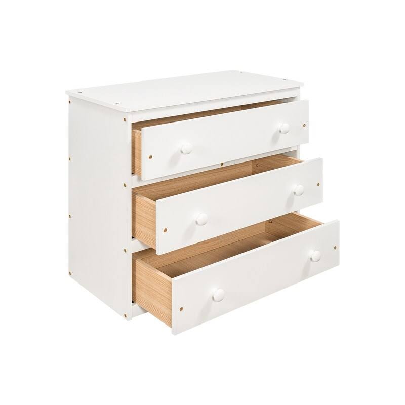 White Twin Loft Bed with Cabinet and Rolling Desk P2388