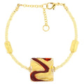 Murano Glass Red Bracelet G7011